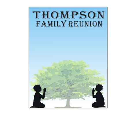 Family Reunion Hut - African-American Theme Invites