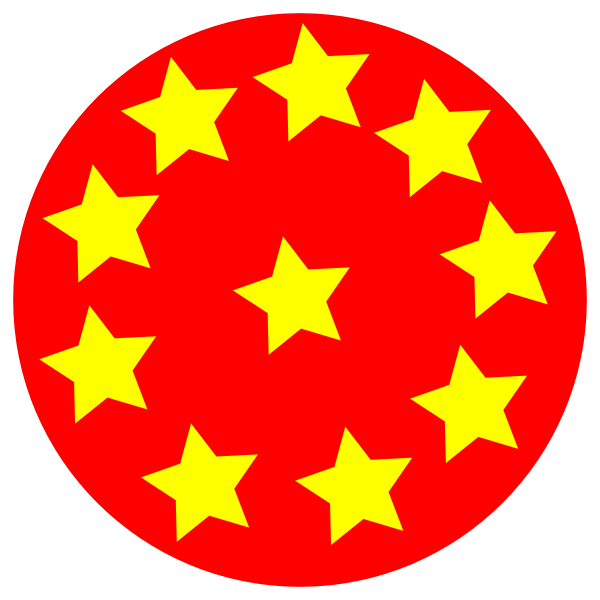 Red Circle With Stars clip art Free Vector / 4Vector