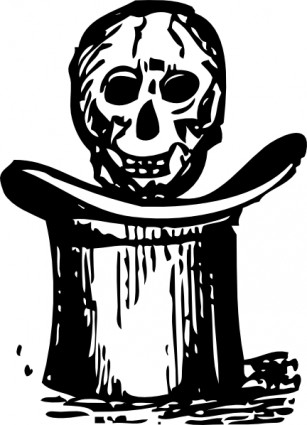 Skull Over Top Hat clip art Vector clip art - Free vector for free ...