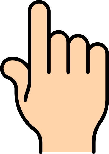 Pointing Finger Bold clip art - vector clip art online, royalty ...