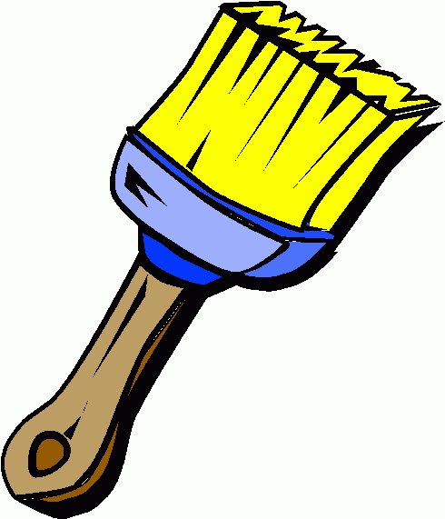 man with a paintbrush clipart