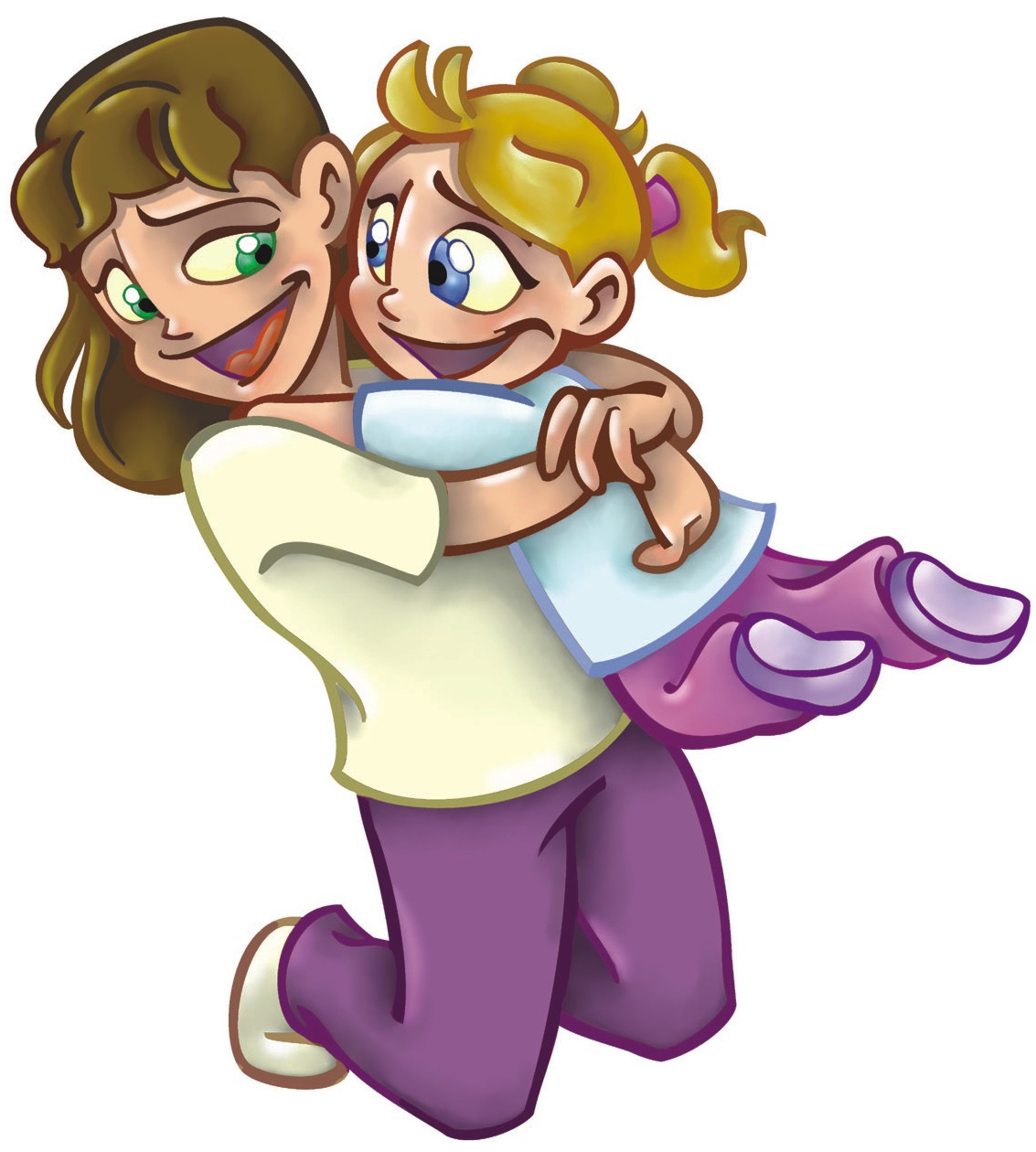 Images For > Cartoon Girl Friends Hugging