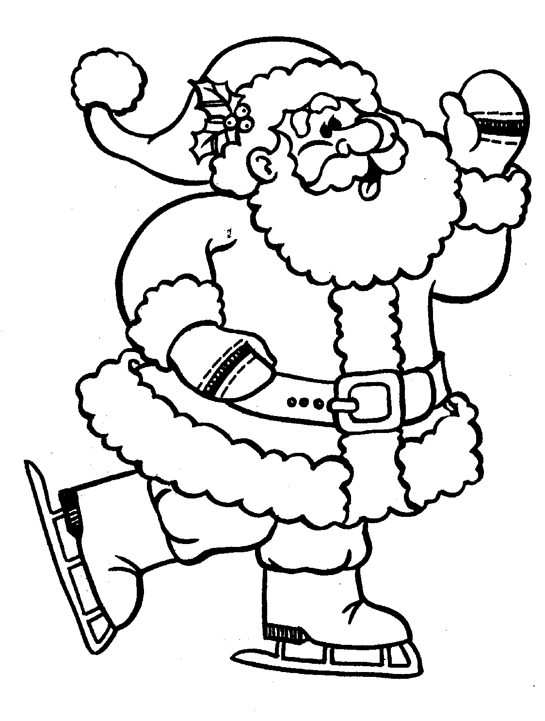 Father Christmas Colouring Pictures - Cliparts.co