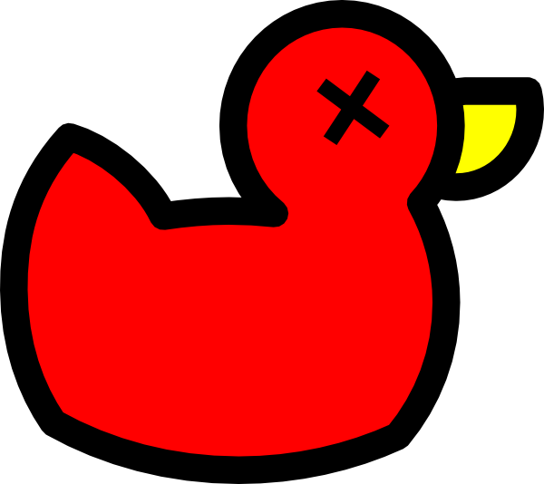 Red Dead Rubber Duck clip art - vector clip art online, royalty ...