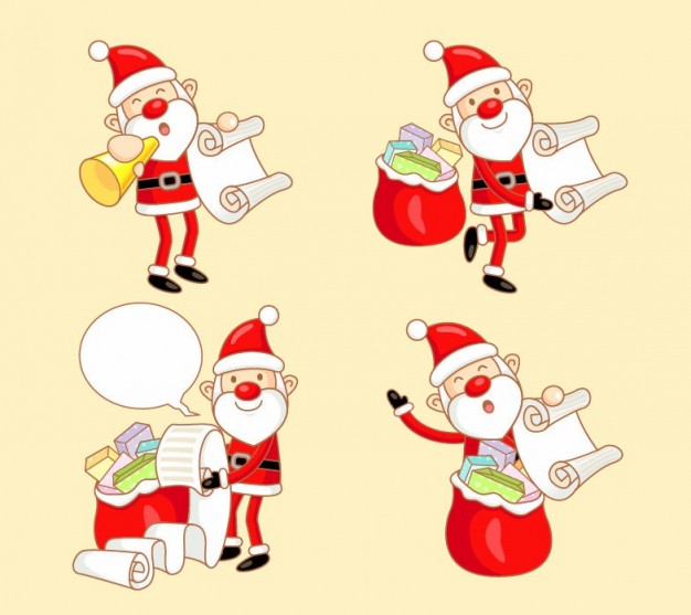 happy santa claus vector illustration Vector | Free Download