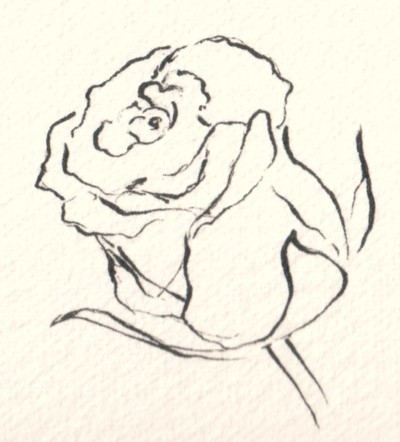 Heart And Rose Drawings In Pencil - Gallery