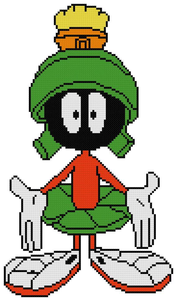 Counted Cross Stitch Pattern, Marvin the Martian, Instant Download, P…