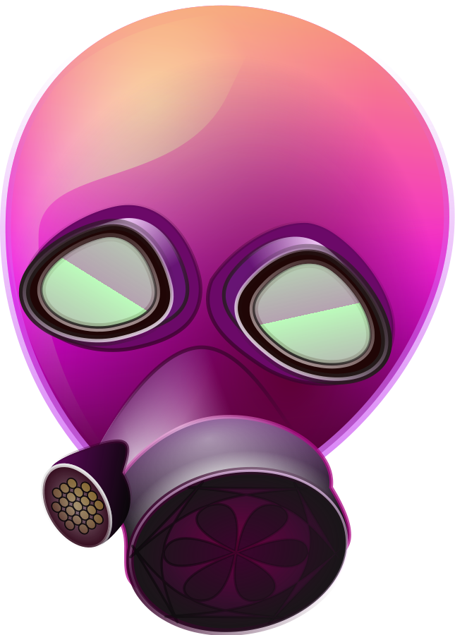 Pink gas mask SVG Vector file, vector clip art svg file