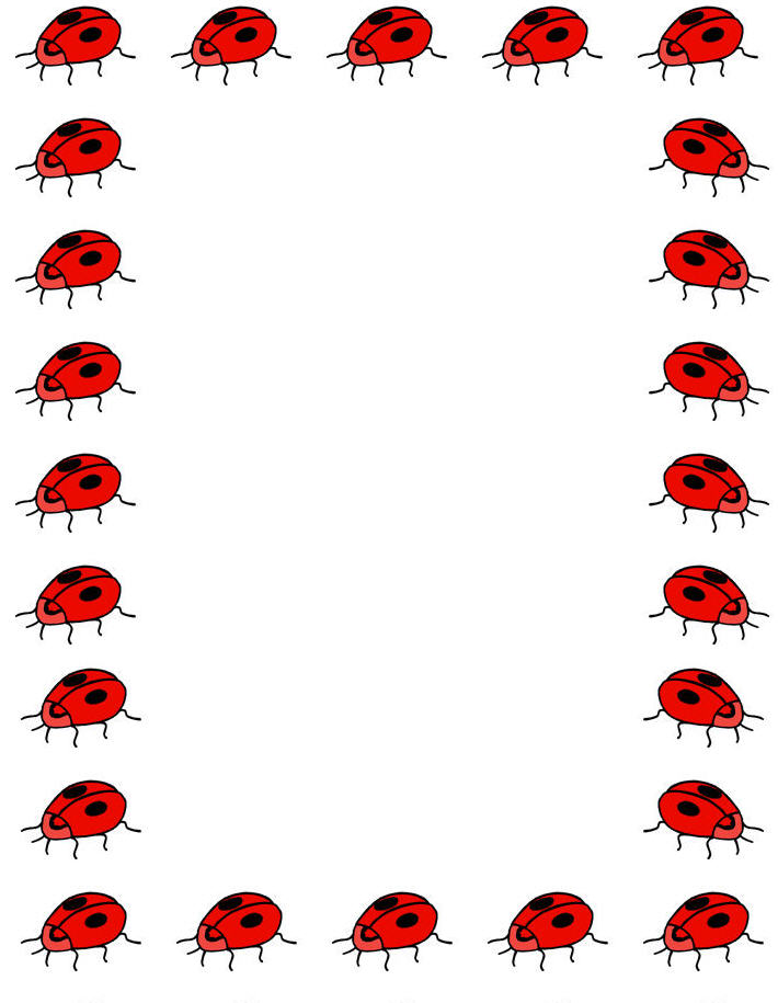 Gallery For > Ladybug Border Paper