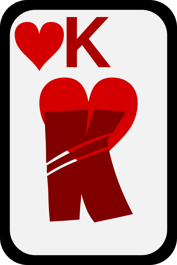 King of Hearts large 900pixel clipart, King of Hearts design ...