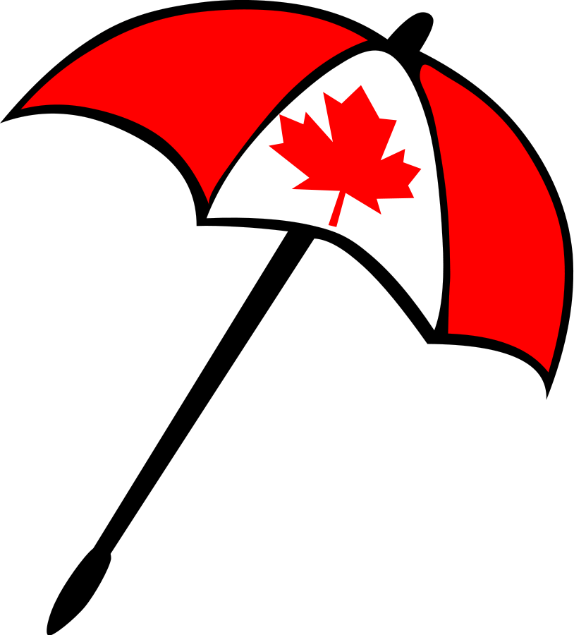 Umbrella Canada large 900pixel clipart, Umbrella Canada design ...
