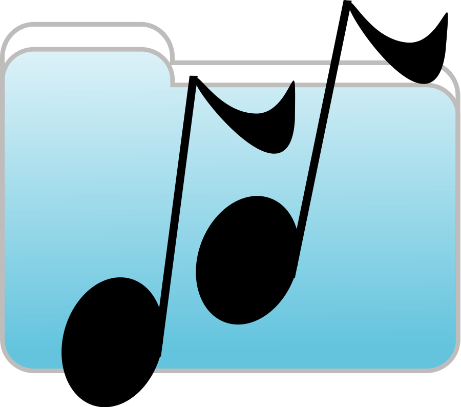 Music Folder Icon SVG Vector file, vector clip art svg file ...
