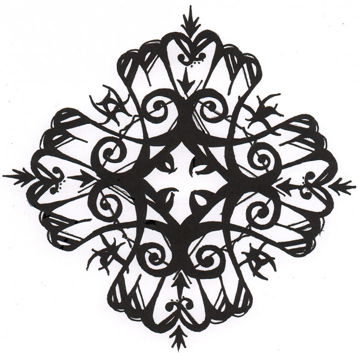 Cool Beatific Black Gothic Cross Tattoo For Wall Ornament ...