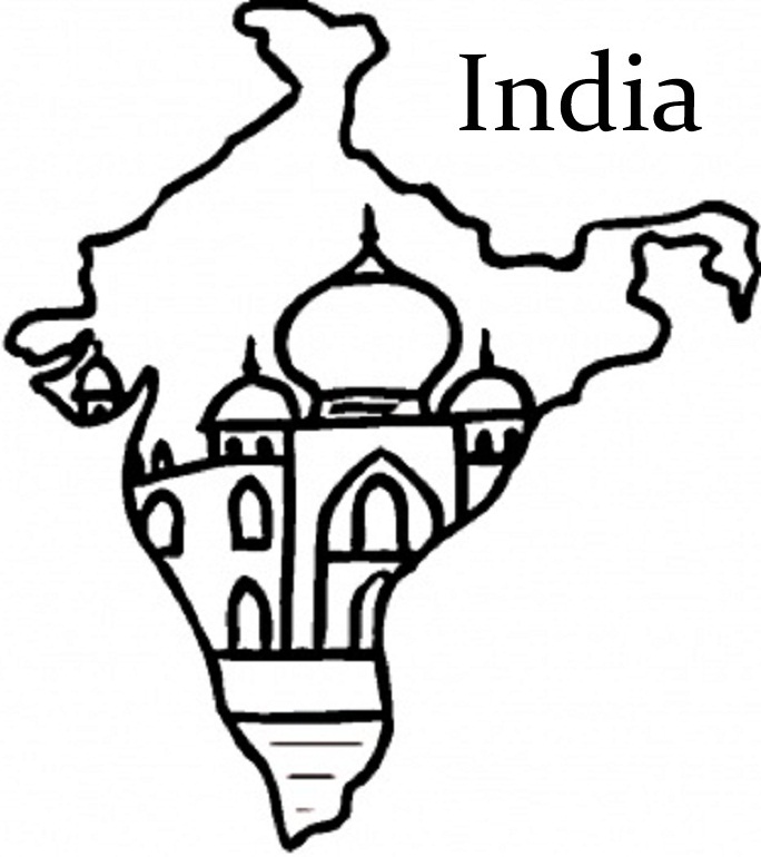Coloring Pages of Map of India | Free Coloring Pages