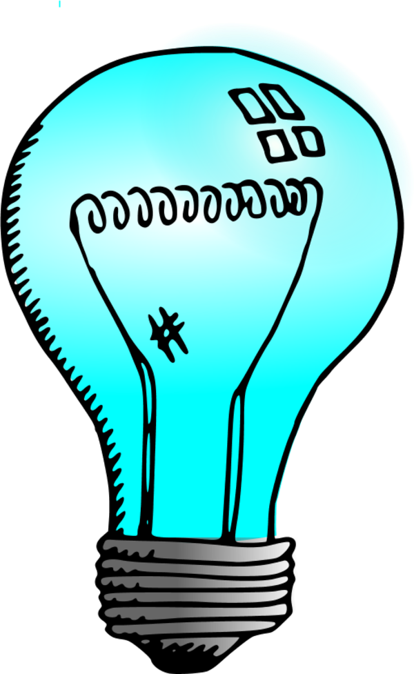 light bulb cartoon - vector Clip Art