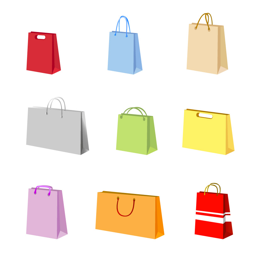 A variety of colorful clip art bag bags Free Vector / 4Vector