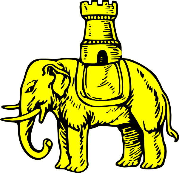 Elephant And Castle clip art - vector clip art online, royalty ...