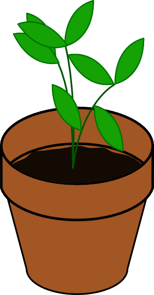 Plant In Pot clip art - vector clip art online, royalty free ...