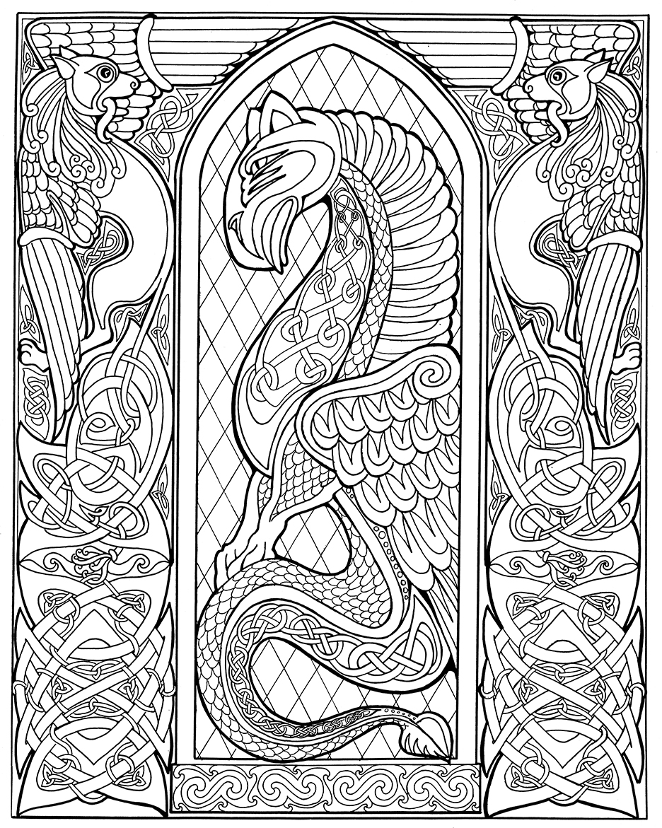 Free coloring pages of celtic animal