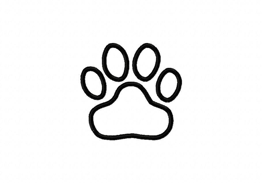 Tiger Paw Print Embroidery Machine Applique Design by ZoeysDesigns