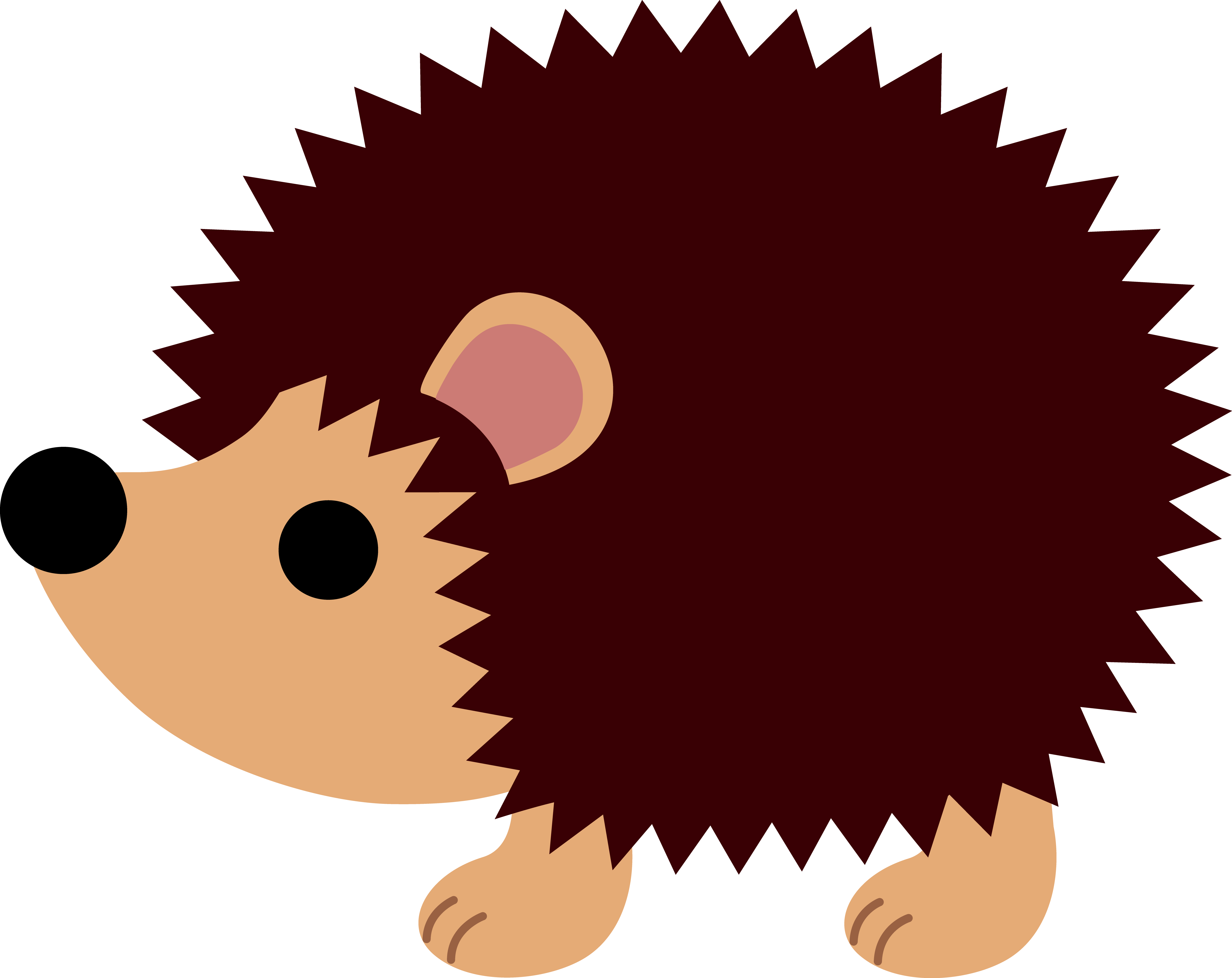 Little Brown Hedgehog - Free Clip Art