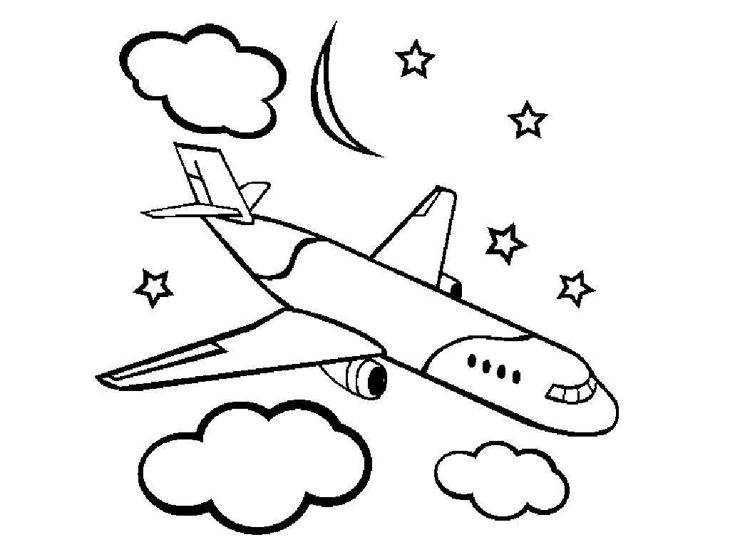 Airplane Coloring Page For Kids | Free coloring pages for kids