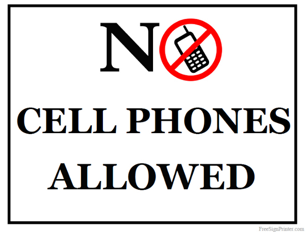 No Cell Phone Sign Printable - ClipArt Best