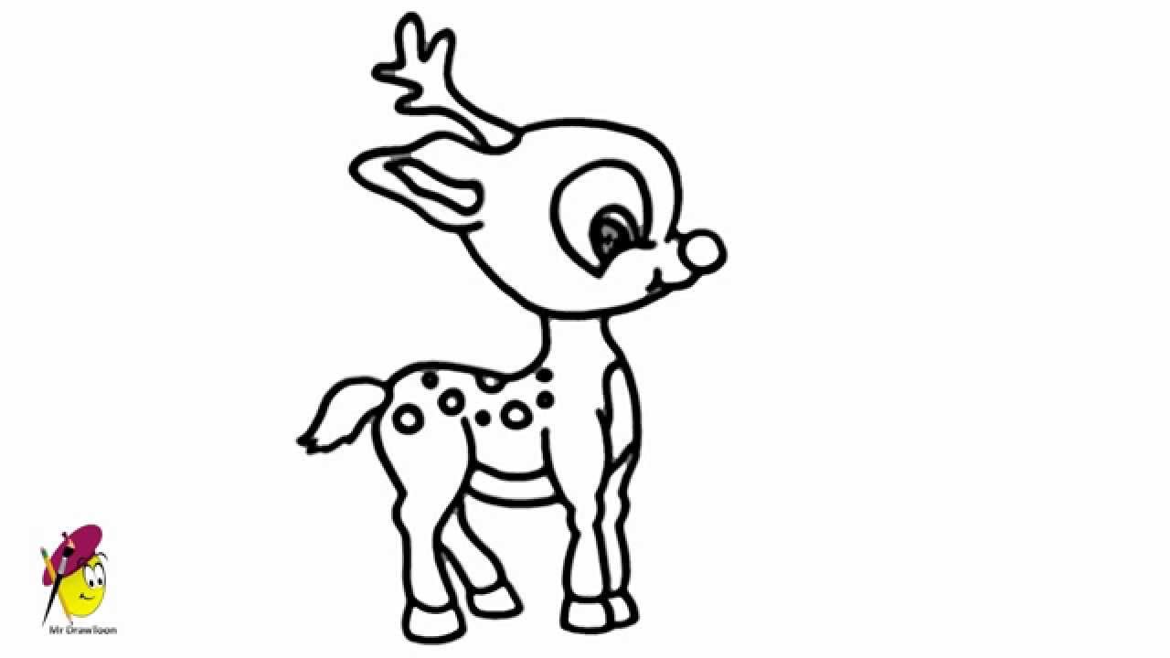 Deer Baby - Easy Drawing - how to draw a baby deer - YouTube