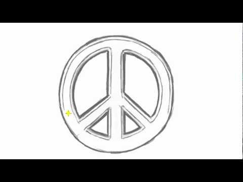 How to Draw PEACE Sign - Cool Things to Draw - YouTube