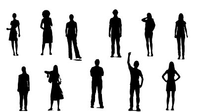 Raise One Hand People Silhouette Stock Footage Video 477724 ...