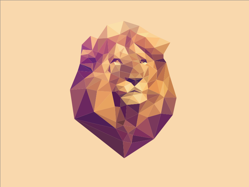 Dribbble - Animated Polygon Lion by GRAY GHOST