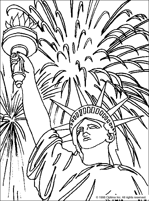 lady liberty coloring pages for kids - photo #27