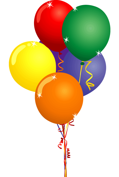 Birthday Balloons Clip Art | Free Party Clipart - Birthday Cake ...