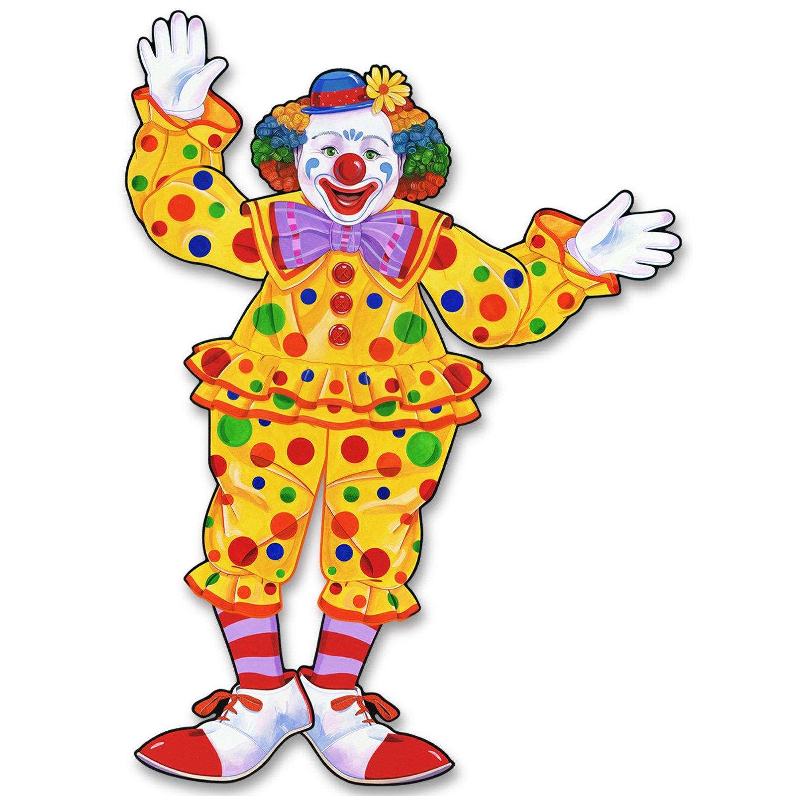 Jointed Circus Clown Cutout | BirthdayExpress.com