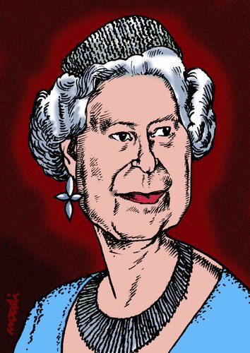 Queen Elisabeth By Medi Belortaja | Politics Cartoon | TOONPOOL