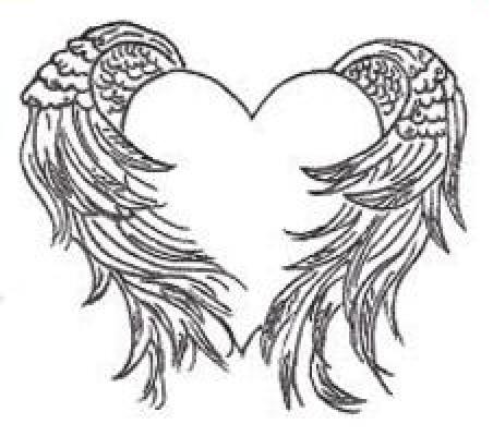 Love Heart Drawings With Wings - Gallery