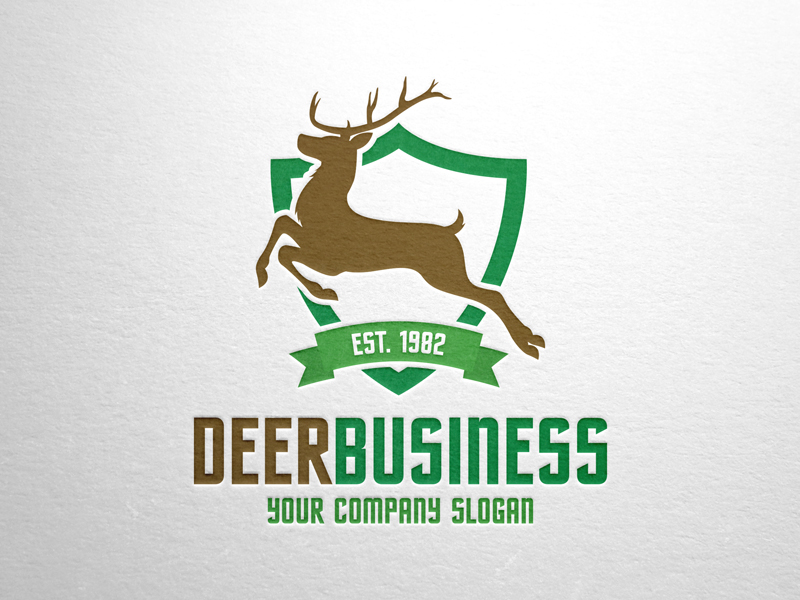 Dribbble - Deer Logo Template by Alex Broekhuizen