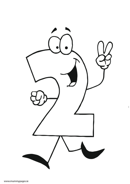 Number 2 Colouring Page | MummyPages.MummyPages.ie