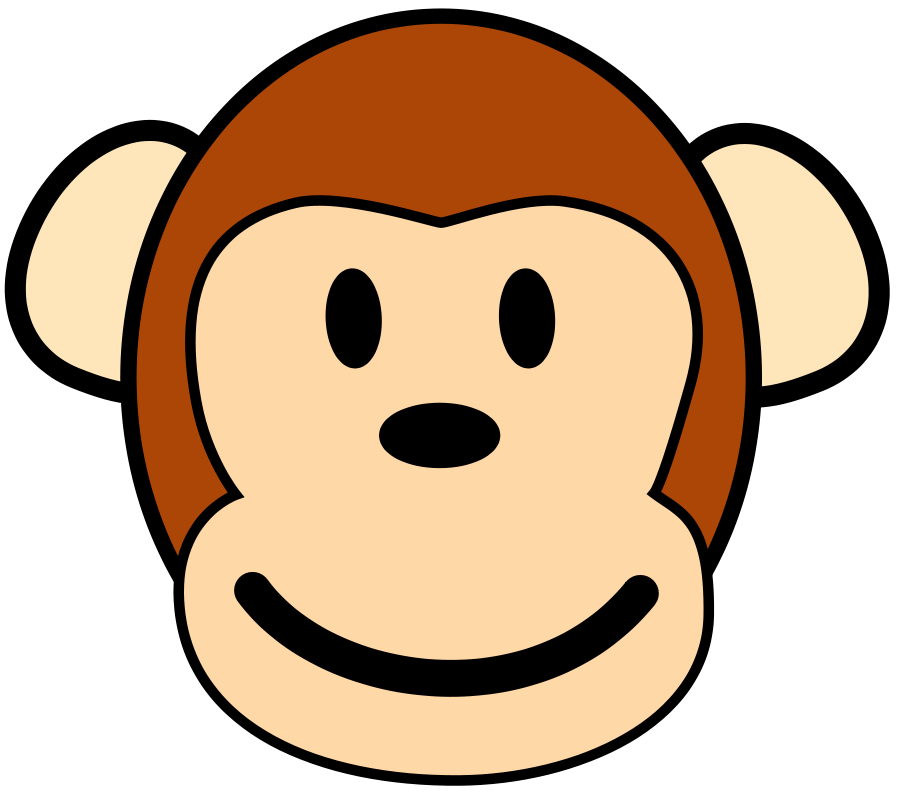 Happy Monkey SVG Vector file, vector clip art svg file