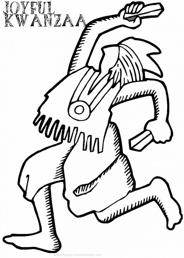 kwanzaa coloring page dancing lady printables books | thingkid.