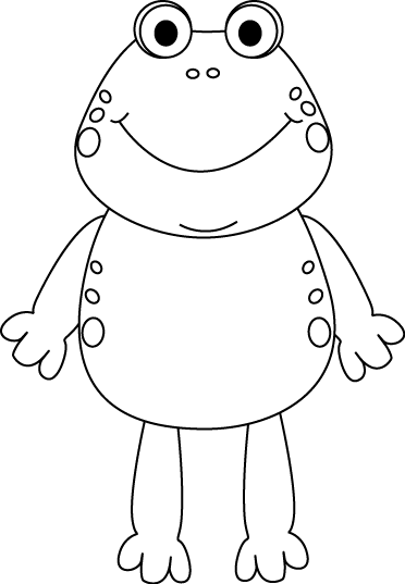 Black and White Frog Clip Art - Black and White Frog Image