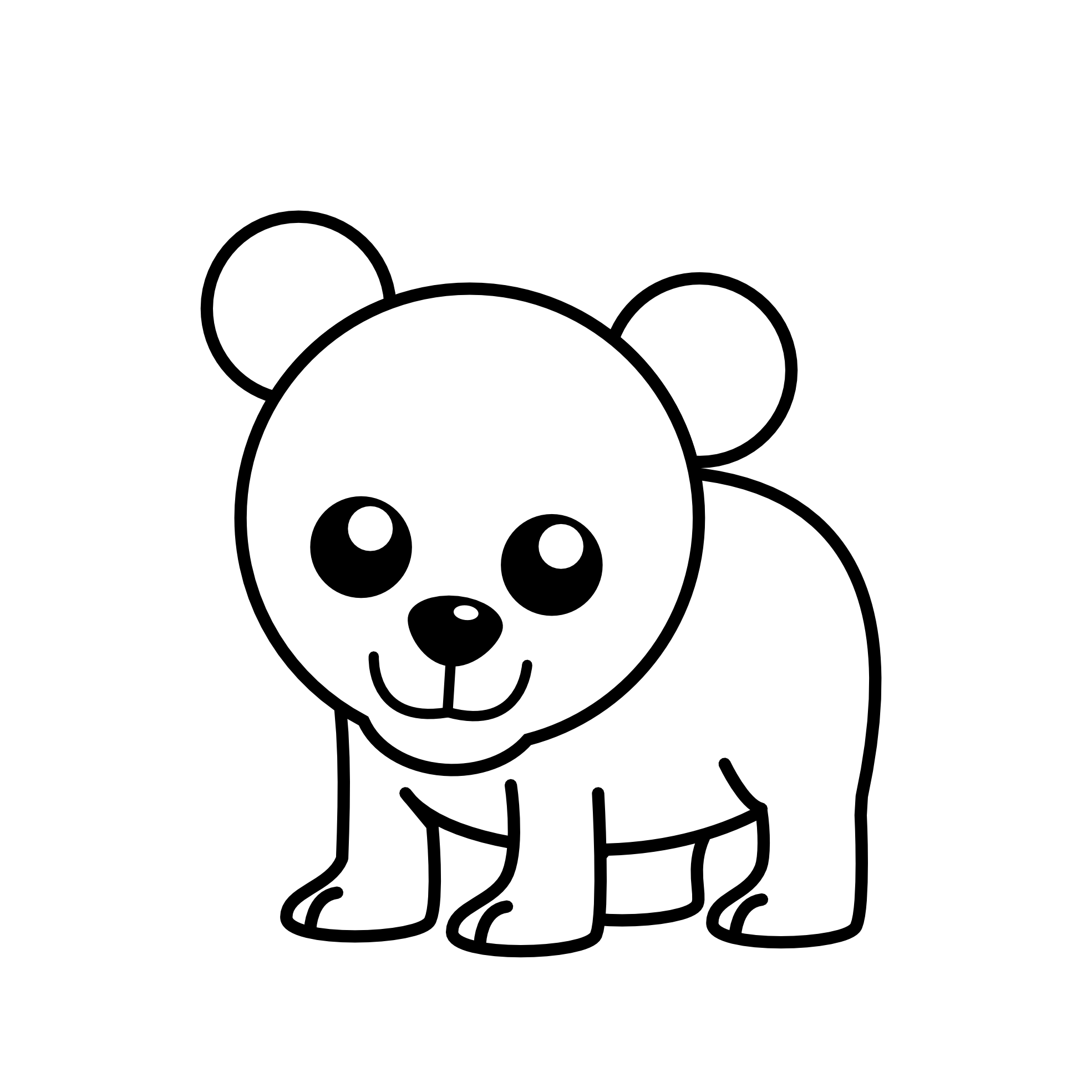 black and white panda clipart - photo #20