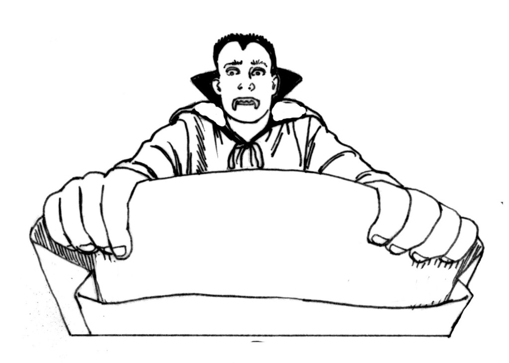 Simple Count Dracula Coloring Page - deColoring