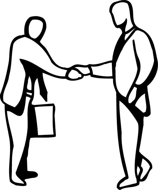 drawing of shaking hands