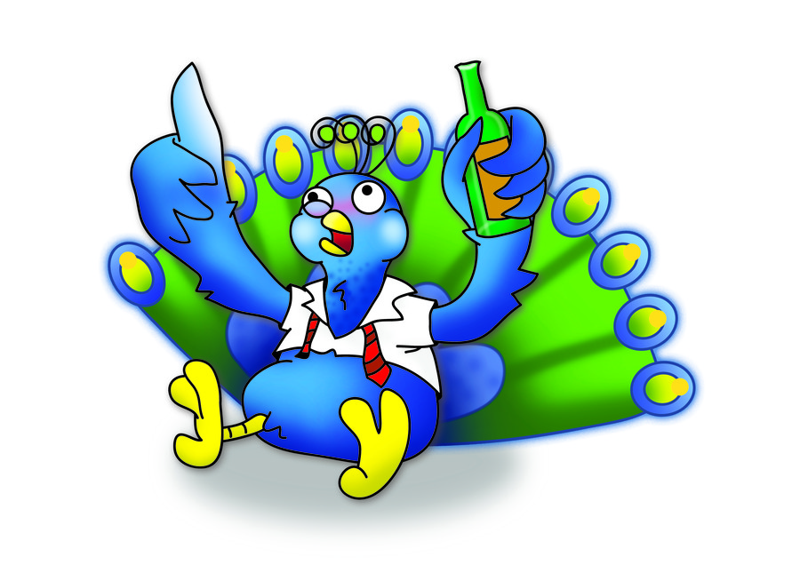 Boozy Peacock Mascot Design | Freelancer.