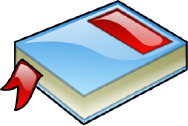 Blue Book With Red Bookmark clip art - vector clip art online ...