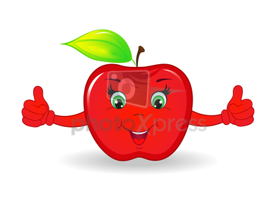 face cartoon apple stock vector | PhotoXpress