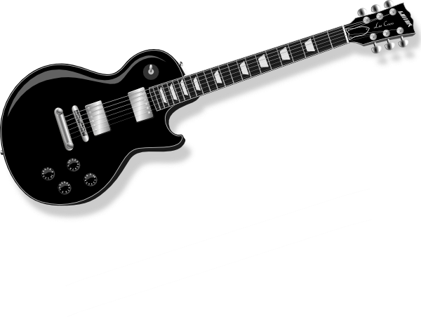 Black Guitar clip art - vector clip art online, royalty free ...