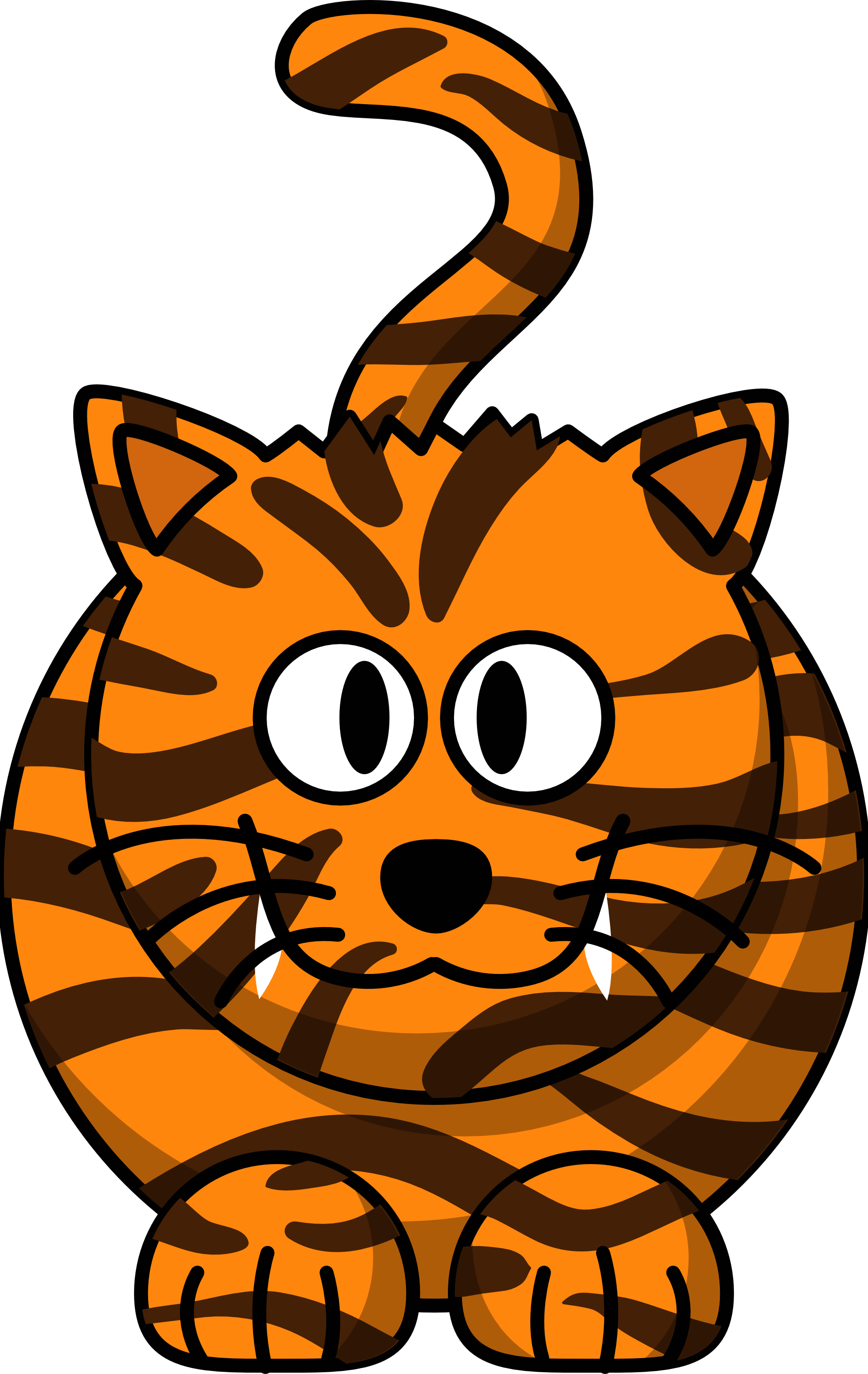 Clip Art: Cartoon Tiger Animal Xmas Christmas ... - ClipArt Best ...