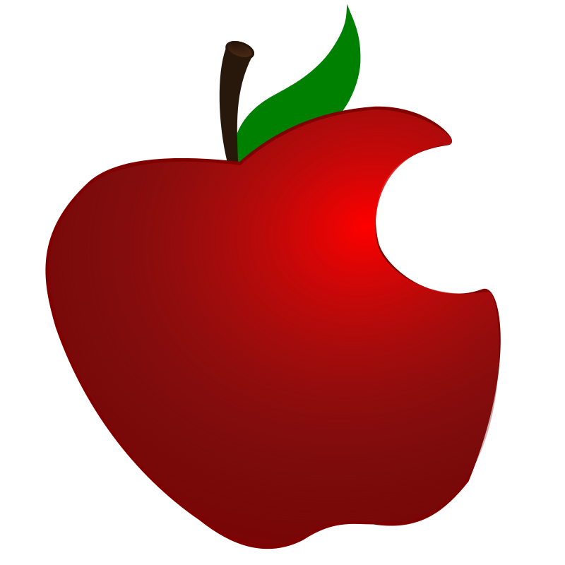 Bitten Green Apple Clipart